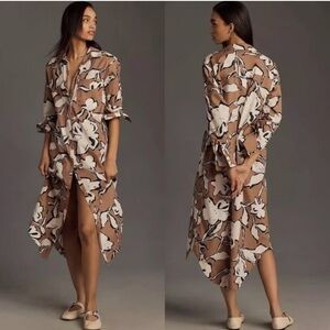 Anthropologie The Soren long sleeve shirt dress by Maeve